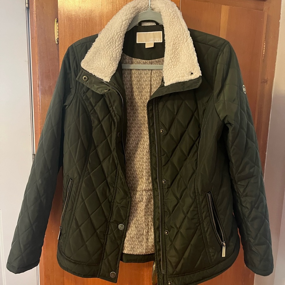 Michael Kors Quilted Green Jacket